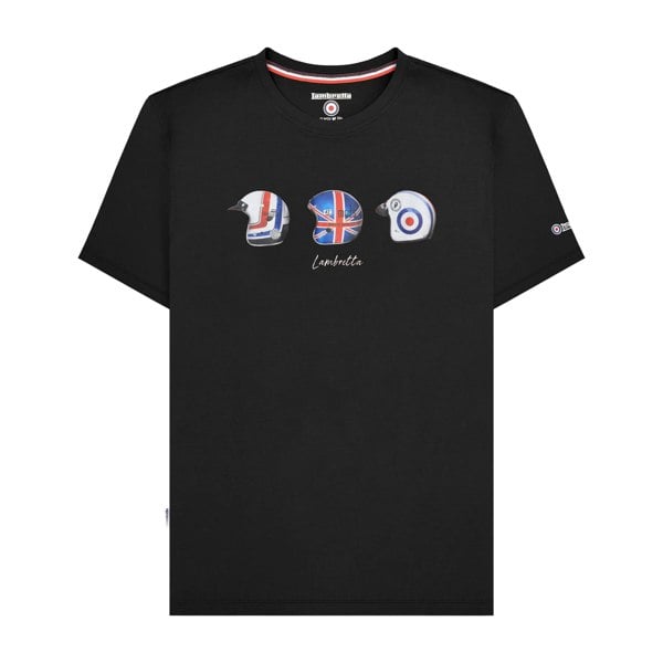 Lambretta Mens SS25 Helmet T-Shirt - Black