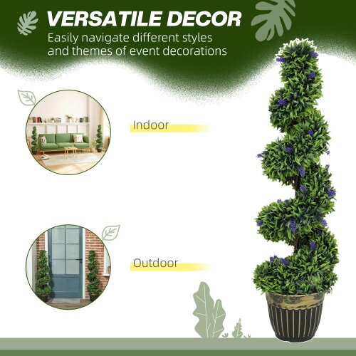 Wyld Haus Ribara Set Of 2 Artificial Lavender Style Trees 115cm