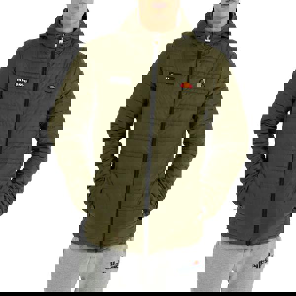 Ellesse Mens Lombardy Padded Jacket - Khaki Green - 