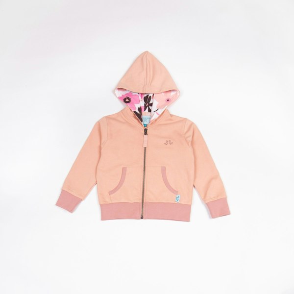 Luca and Rosa Girls Pink Jersey Lounge Hoodie