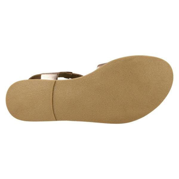 Leather Collection Ladies Leather Collection Flat Buckle Sandals