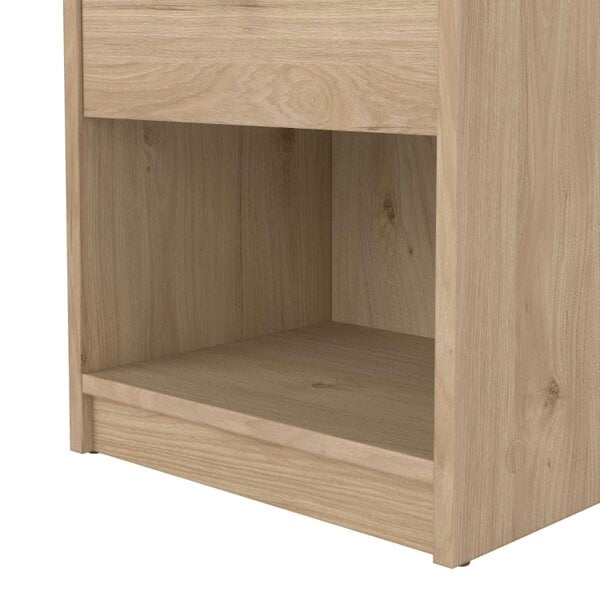 Wyld Haus Kaohsiung Hickory Oak Effect Bedside Table 1 Drawer