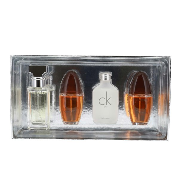 Calvin Klein Ladies 4 Piece Miniature Set - Eternity 15ml Eau de Parfum, CK One 15ml Eau de Toilette, 2 x Obsession 15ml Eau de Parfum