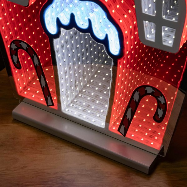 Samuel Alexander 66cm Light up Gingerbread House Christmas Decoration with Red and White LEDs