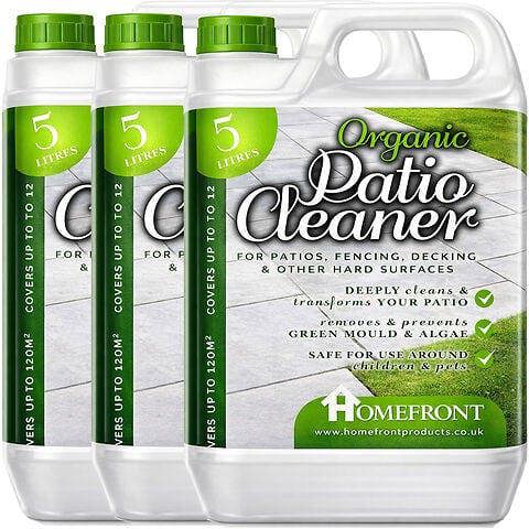 Homefront Organic Patio Cleaner 10L - Pet Friendly Formula & Free From Bleach and Harsh Chemicals 15L