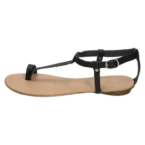 Spot On Ladies Spot On Flat Toeloop Sandal Ankle Strap