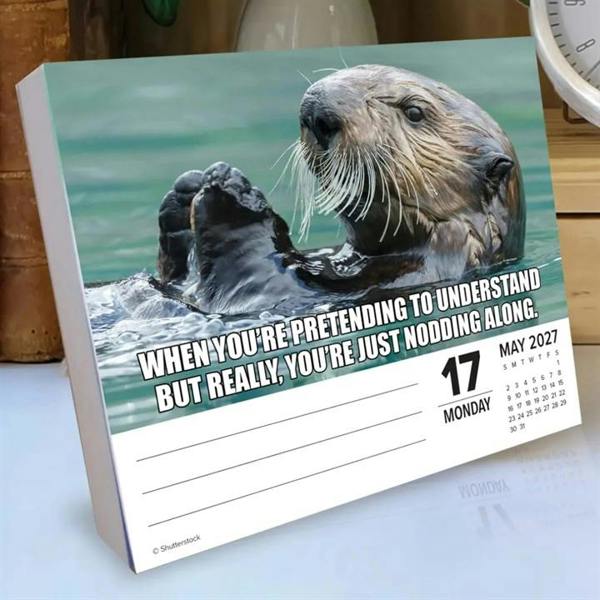 Animal Antics Desk Calendar 2027, Desk Calendars, Day To View, Animals, Gift