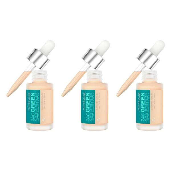 Maybelline New York 3 x Maybelline Green Edition Superdrop Tinted Oil Foundation 20ml - Shade 40