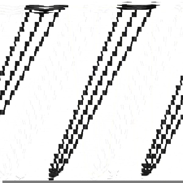 SkiSki 4 x 12" Hairpin Legs - 3 Prong - 12mm - Black