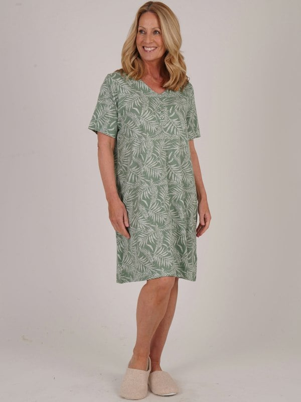 TIGI-Wear Fern Ivory Print Night Dress