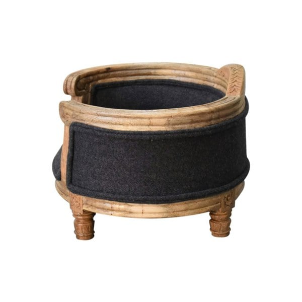 Artisan Furniture Carved Battleship Tweed Pet Bed