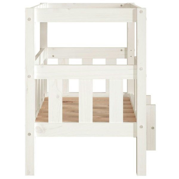 Berkfield Dog Bed White 65.5x43x70 cm Solid Wood Pine