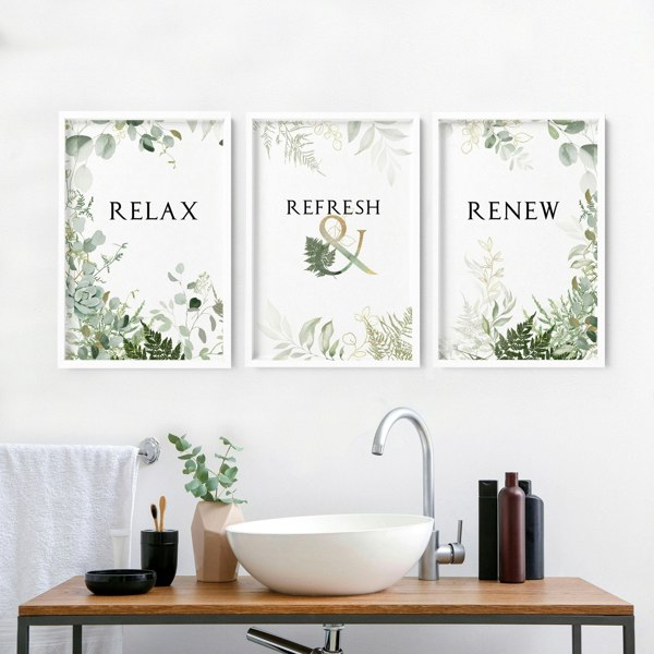 Wall art for the bathroom | Set of 3 art prints