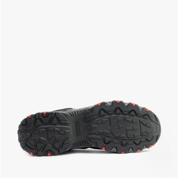 Skechers 237265/BKCC HILLCREST Mens Leather Overlay Trainers Black/Charcoal