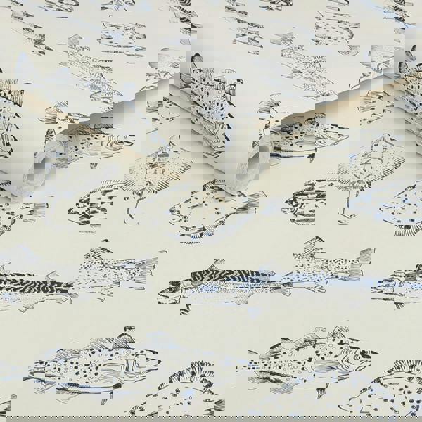 Joules Name The Plaice Wallpaper - Coast Blue - 10m