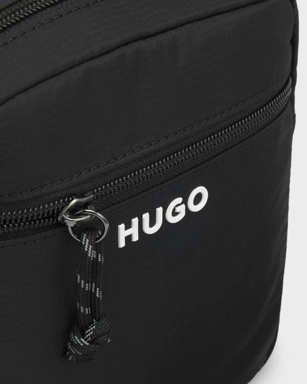 HUGO Everett Mens Crossbody Bag with Contrast Logo  - Black 001
