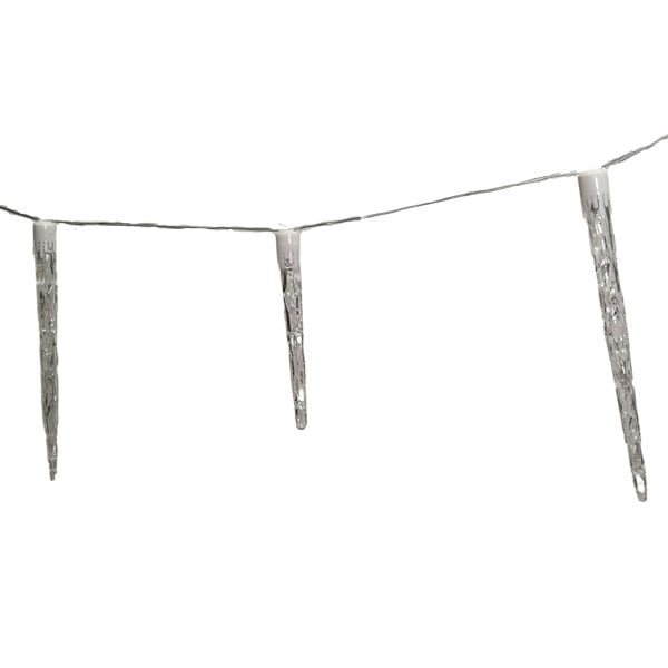 Samuel Alexander 4.7m Set of 10 In-Lit Icicle Lights with 40 LEDs in Cool White