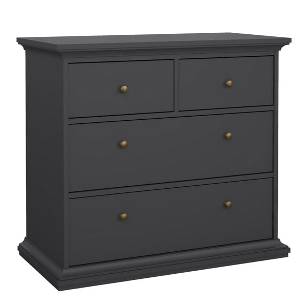 Furniture To Go Paris Chest of 4 Drawers in Matt Grey