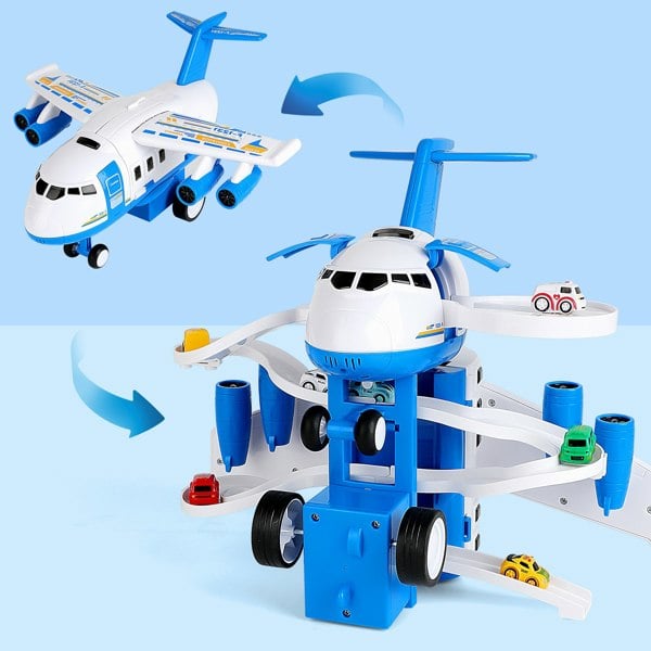 deAO Toys Transport Cargo Airplane Car Toy Play Set