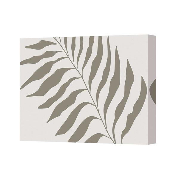 Benjamin Tate Design Neutral Botanical Leaf Canvas Wall Art Print For Modern Home Decor