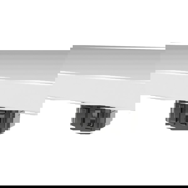 Furniture To Go Prima Desk 150 cm in White with Height adjustable legs with electric control in Silver grey steel