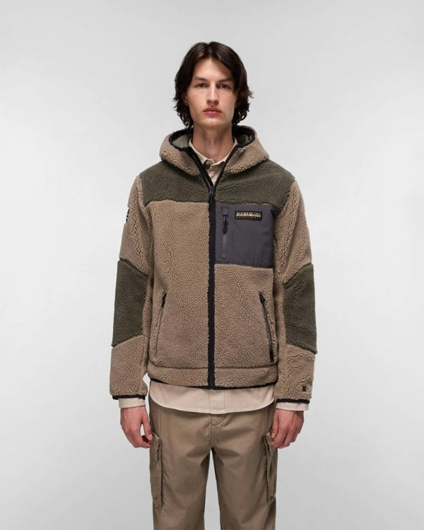 Napapijri Yupik Mens Zip Through Hoodie - Colourblock MCD