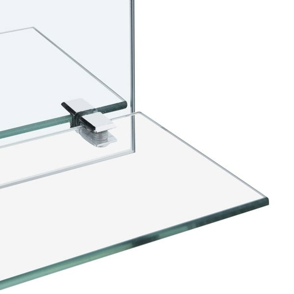 Berkfield Wall Mirror with Shelf 60x60 cm Tempered Glass