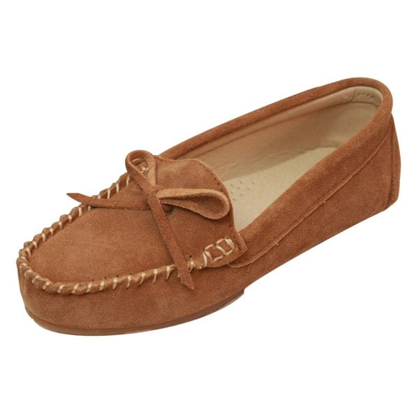 Eastern Counties Leather Womens/Ladies Suede Moccasins - Chestnut