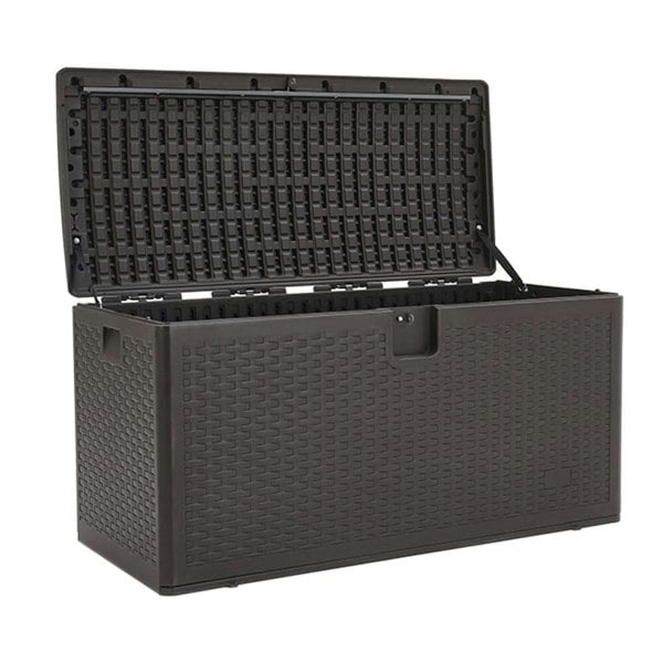 4ft W 99-Gallon Rattan Garden Storage Outdoor Deck Box Garden Storage Boxes Living and Home