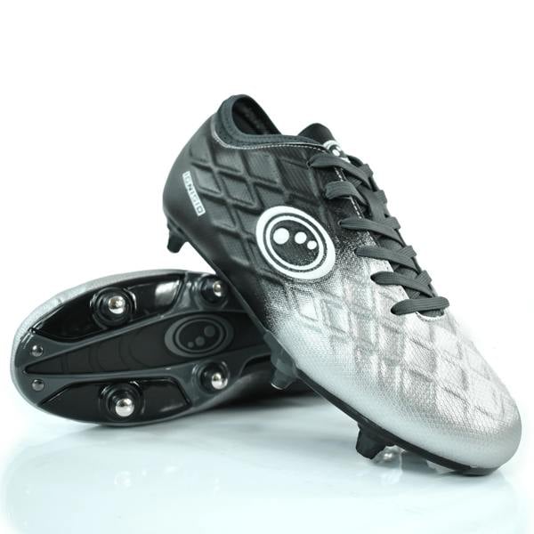 Senior Silver Fade Ignisio Football Boot – 6-Stud, Lace-Up, Sizes 7-12 - Optimum