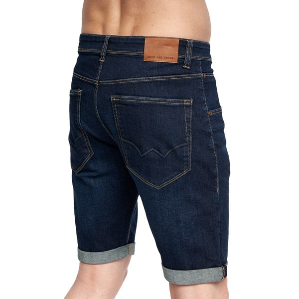 Duck and Cover Mens Mustone Denim Shorts - Raw Wash