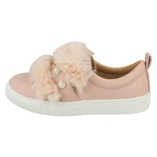 Spot On Girls Spot On Faux Pearl Strap Fur Trim Shoes