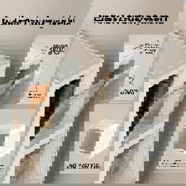 Levede Shoe Box Foldable Home Shoe Shelf Ventilated Storage Organizer 6 Pcs