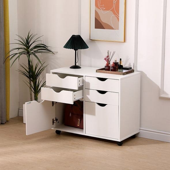 MMT Furniture Designs Mobile Filing Cabinet, Office Under Desk Storage Unit, Makeup Storage, Wardrobe Storage