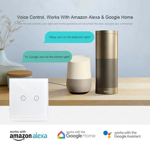 Alexa light switch WiFi smart light switch UK voice control Google Home compatible