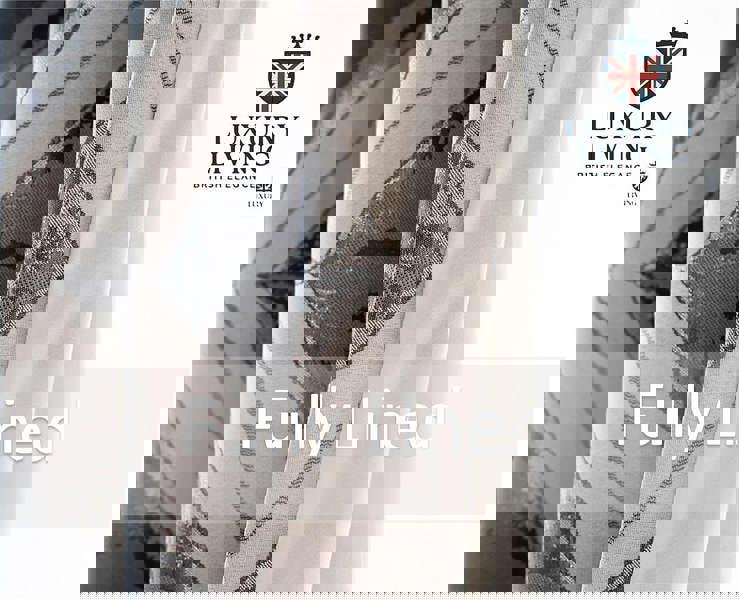 Luxury Living Luxury Diamond Jacquard Metallic Fully Lined Ring Top Curtains