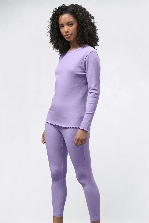ENORSIA Lettuce Hem L/S T-shirt & Leggings Co-order Sets