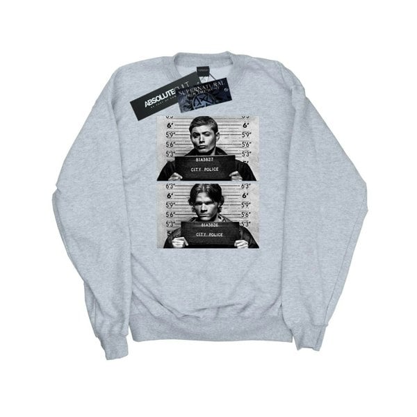 Supernatural Mens Winchester Mugshots Sweatshirt - Sports Grey