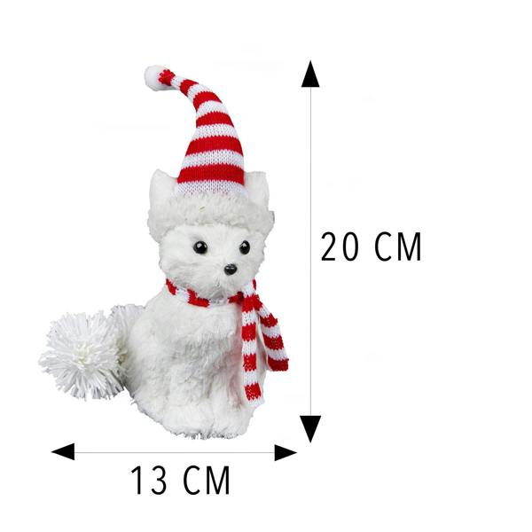 20cm White Arctic Fox Free Standing Christmas Decorative Figurine for Indoor Displays image 4