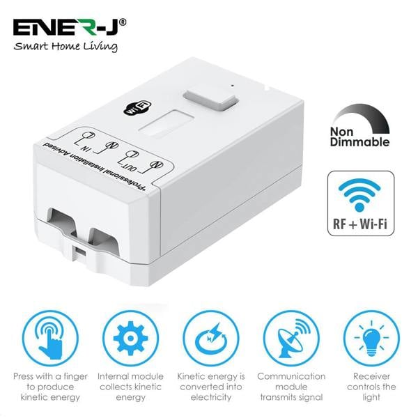 ENER-J Grid Switch, Pro + 500W RF+WiFi Receiver (can fit into Click mini plate)