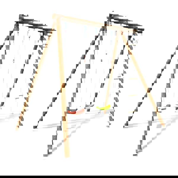 Soulet Arthur Double Wooden Swing Set with Rope Ladder