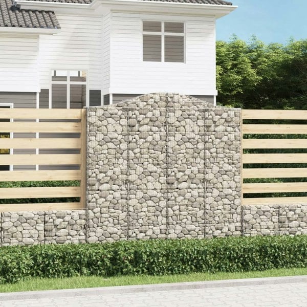 Berkfield Arched Gabion Baskets 4 pcs 200x30x200/220 cm Galvanised Iron