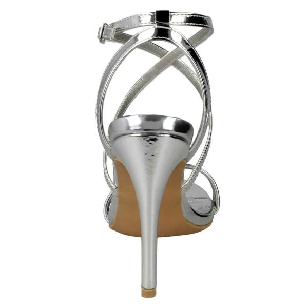 Anne Michelle Ladies Anne Michelle High Heel Metallic Sandals