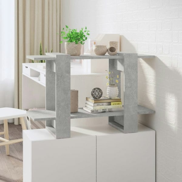 Berkfield Book Cabinet/Room Divider Concrete Grey 80x30x51 cm