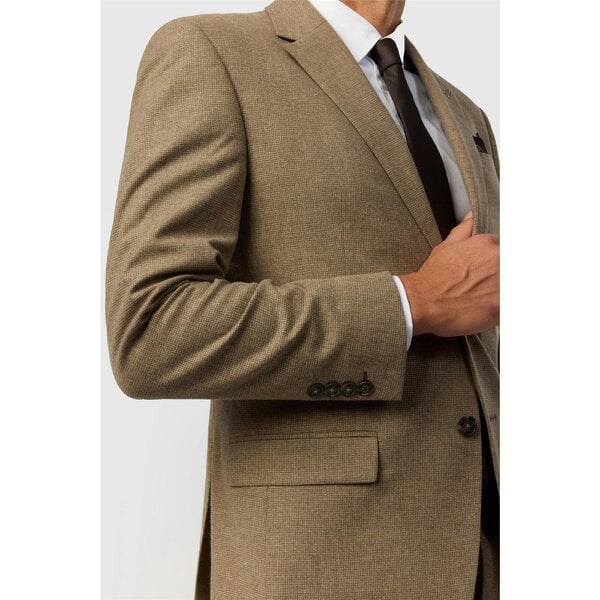 Ted Baker Tailored Fit Oatmeal Texture Puppytooth Jacket