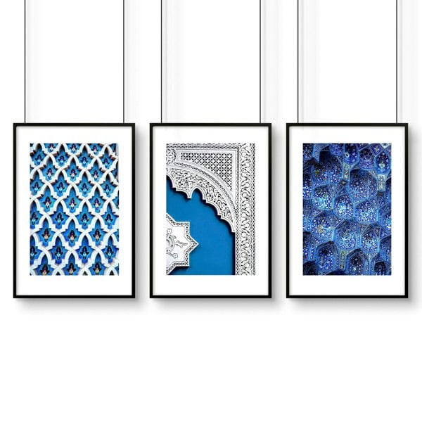 Islamic decor for home | set of 3 bedroom wall art