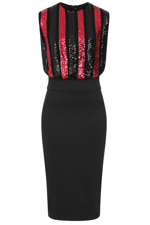HotSquash Sequin Bodice Ponte Dress