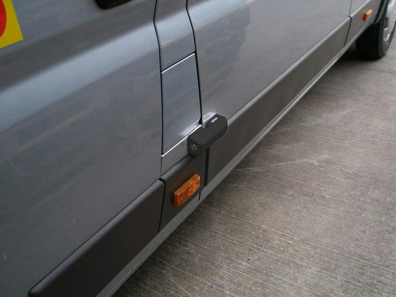 Milenco Van Locks Slide Barn Door High Security Black - Twin Pack