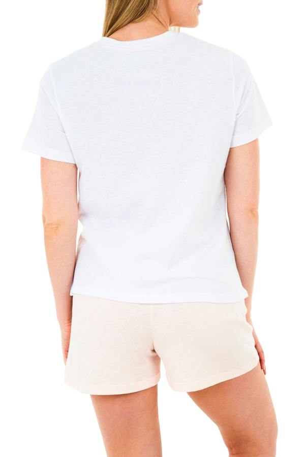 Smart Living Women's White & Pink Slogan Tee and Shorts Pyjama Set