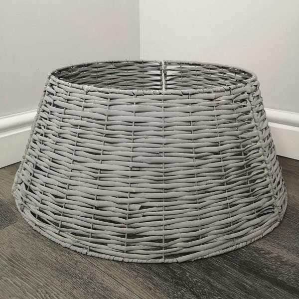 Samuel Alexander 48/70cm Samuel Alexander KD Willow Christmas Tree Skirt Wicker Rattan- Large Light Grey